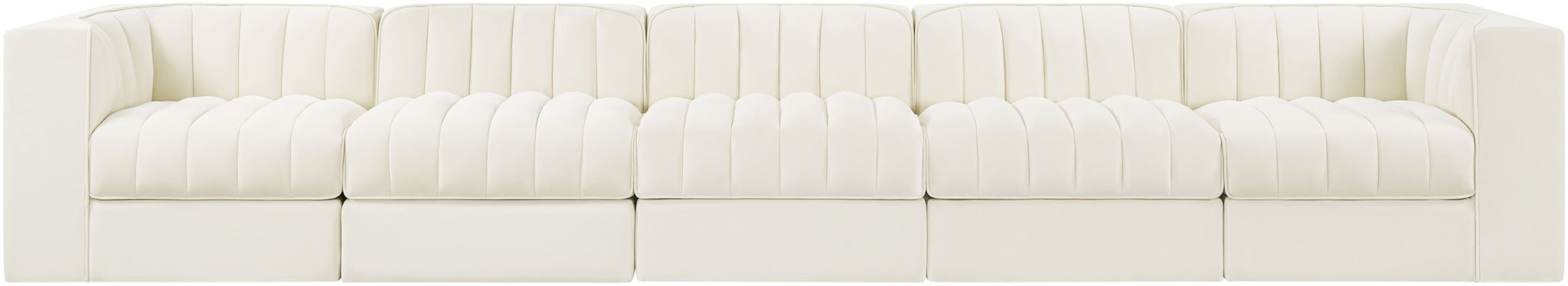 Rummi - Velvet Performance Fabric Upholstered 5 Piece Modular Sofa - Simple Home Plus