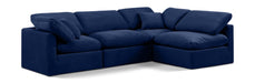 Indulge - Velvet 4 Piece Modular Sectional - Simple Home Plus