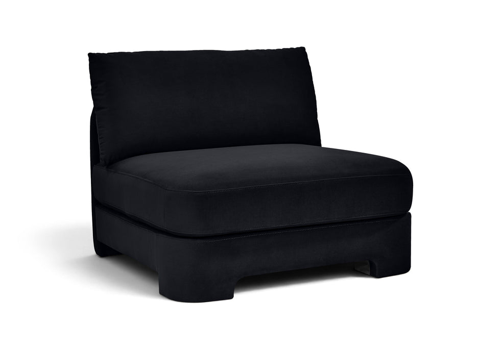 Hammond - Velvet Performance Fabric Upholstered Armless Chair - Simple Home Plus