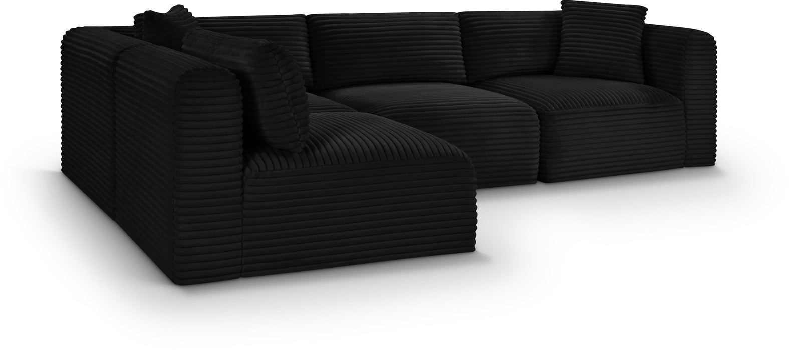 Shaggy - 4 Piece Modular Sectional - Simple Home Plus