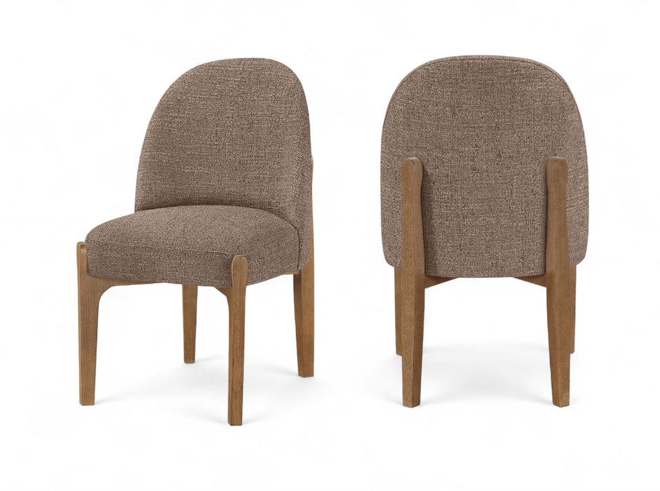 Torino - Upholstered Dining Chair With Brushed Brown Base (Set of 2) - Simple Home Plus