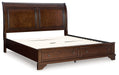 Trellington - Brown - King Sleigh Storage Bed - Simple Home Plus
