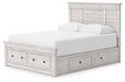 Makidern - Panel Storage Bed With 2 Under Bed Storage Units - Simple Home Plus