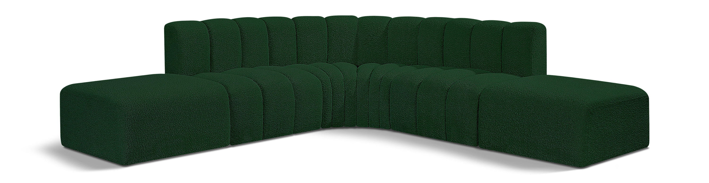 Arc - Boucle Fabric 6 Piece Corner Modular Sofa - Simple Home Plus