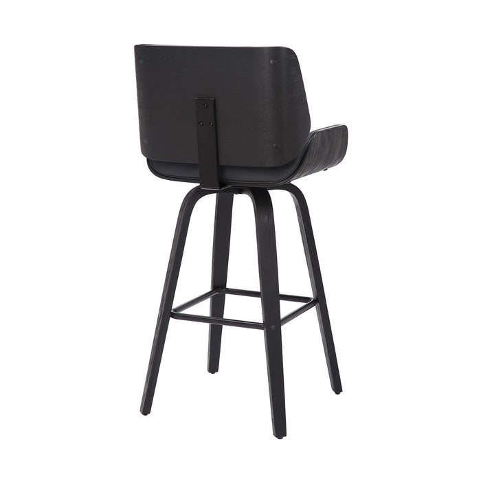 Tyler - 30" Bar Height Swivel Bar Stool With Black Frame - Simple Home Plus