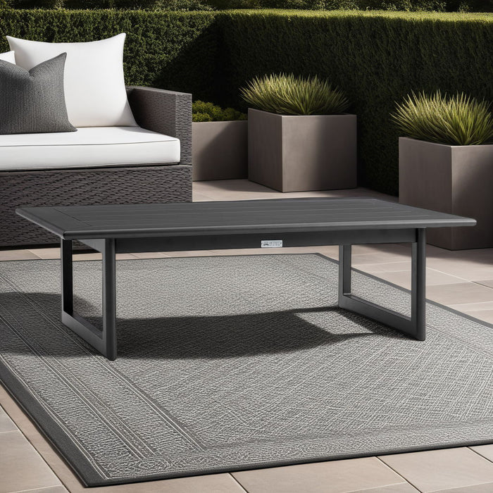 Cayman - Aluminum Outdoor Coffee Table - Black - Simple Home Plus