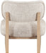 Vetra - Linen Textured Fabric Upholstered Accent Chair With Natural Base - Simple Home Plus