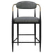Tina - Metal Counter Height Bar Stool With Upholstered Back And Seat (Set of 2) - Simple Home Plus