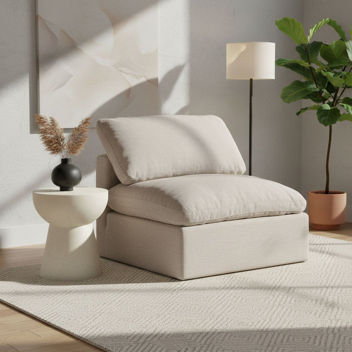 Indulge - Linen Armless Chair - Simple Home Plus