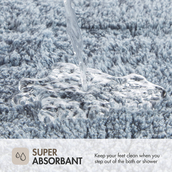 Evan - 24" x 72" Tufted Bath Rug - Blue - Simple Home Plus