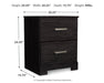 Belachime - Charcoal - Two Drawer Night Stand - Simple Home Plus