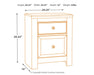 Paxberry - Whitewash - Two Drawer Night Stand - Simple Home Plus