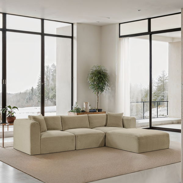 Shaggy - 4 Piece Modular Sectional
