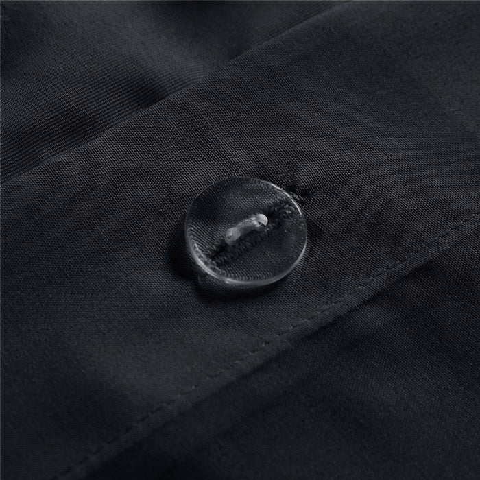 Lucy - Clip Jacquard Twin Duvet Cover Set - Black - Simple Home Plus