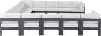 Nizuc - Outdoor Patio 13 Piece Modular Sectional With Gray Frame - Simple Home Plus