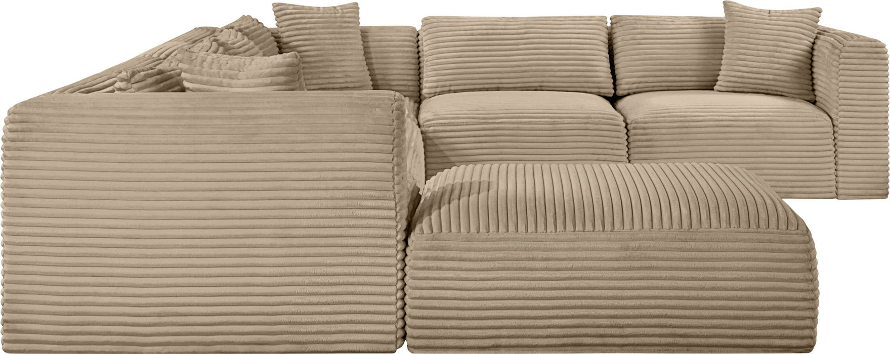 Shaggy - Fabric 7 Piece Modular U-Shaped Sectional With Ottoman - Simple Home Plus