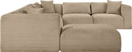 Shaggy - Fabric 7 Piece Modular U-Shaped Sectional With Ottoman - Simple Home Plus