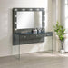 Afshan - 3-Drawer Vanity Set With Lighting - Gray High Gloss - Simple Home Plus
