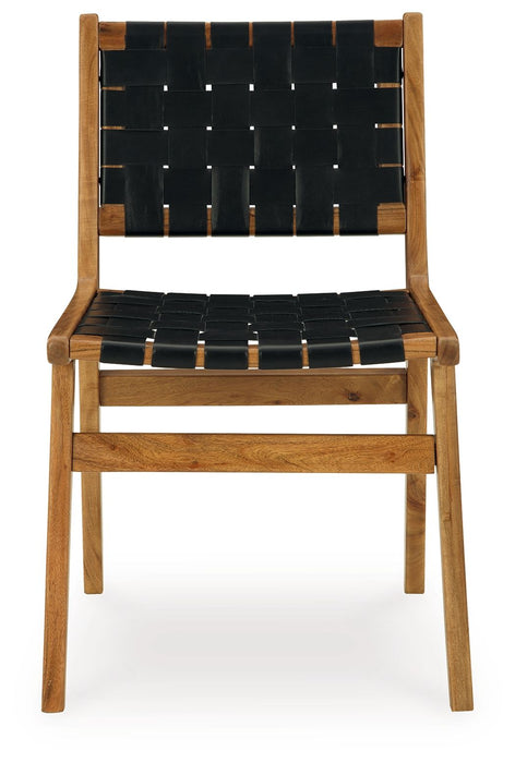 Fortmaine - Brown / Black - Dining Room Side Chair (Set of 2) - Simple Home Plus