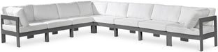 Nizuc - Outdoor Patio 8 Piece Modular Sectional With Gray Frame - Simple Home Plus