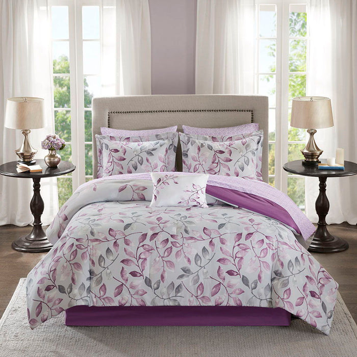 Lafael - King Complete Comforter And Sheet Set - Purple - Simple Home Plus