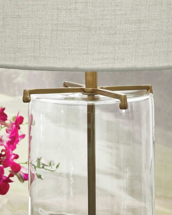 Gizeh - Glass Table Lamp - Clear / Gold Finish - Simple Home Plus