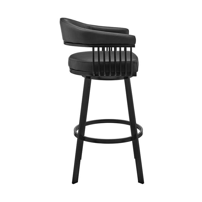 Bronson - Swivel Bar Stool - Black Finish