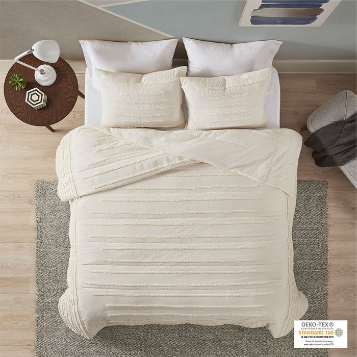 Mercer - 3 Piece Coverlet Set - Ivory - Simple Home Plus
