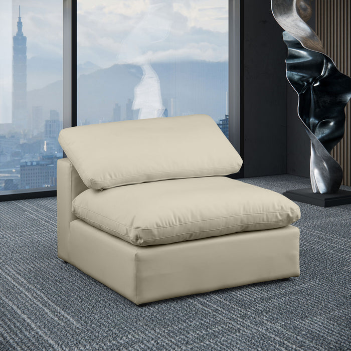 Comfy - Faux Leather Armless Chair - Simple Home Plus