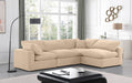 Comfy - 4 Piece Velvet Modular Armless Sectional - Simple Home Plus
