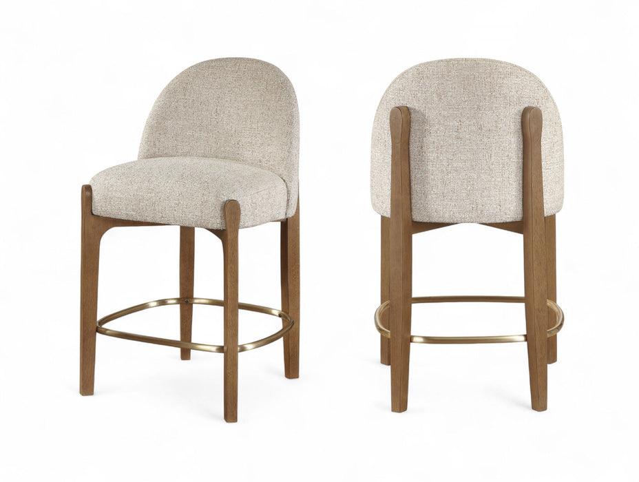 Torino - Counter Stool With Brushed Brown Base - Simple Home Plus