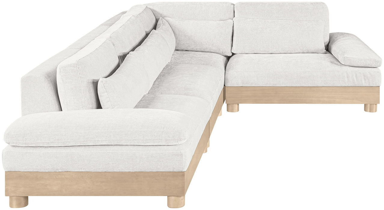 Turin - Chenille Fabric Upholstered Modular Sectional - White - Simple Home Plus