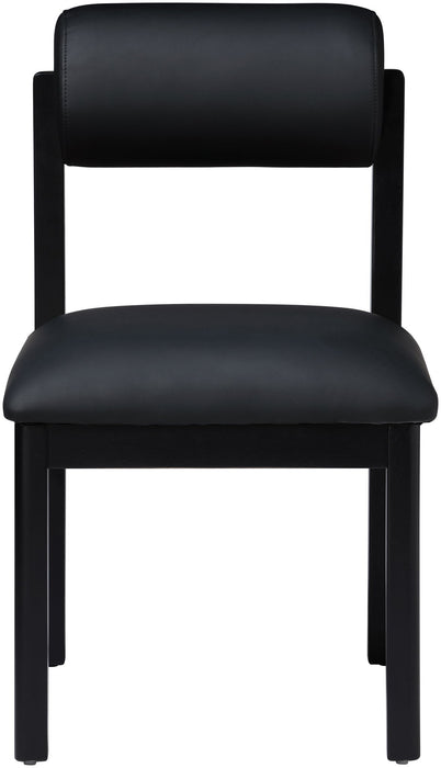 Roundhill - Faux Leather Dining Chair (Set of 2) - Black Frame - Simple Home Plus