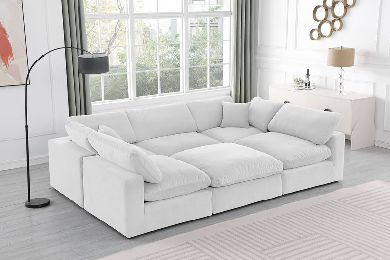 Comfy - 6 Piece Velvet Sectional