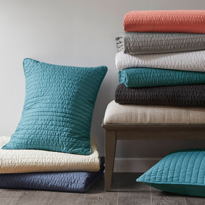 Keaton - Reversible Coverlet Set - Navy - Simple Home Plus
