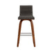 Vienna - 26" Swivel Counter Stool - Walnut Wood - Simple Home Plus