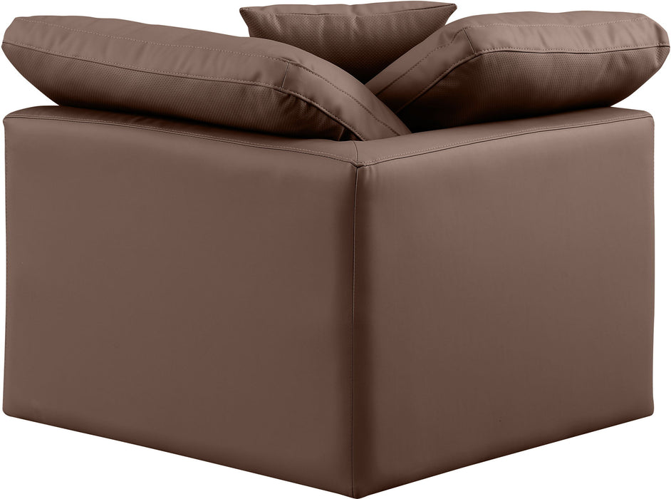 Indulge - Faux Leather Corner Chair - Simple Home Plus
