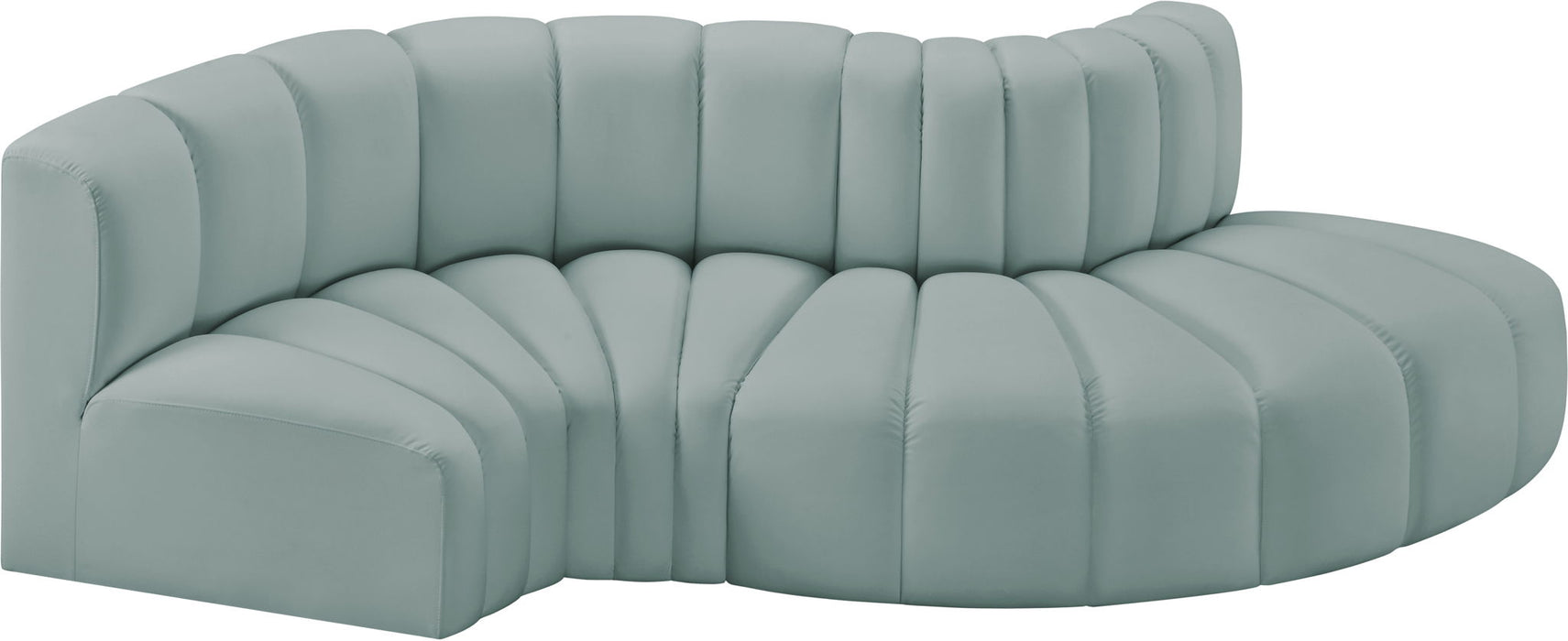 Arc - Faux Leather 4 Piece L-Shaped Modular Sofa - Simple Home Plus