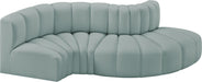 Arc - Faux Leather 4 Piece L-Shaped Modular Sofa - Simple Home Plus