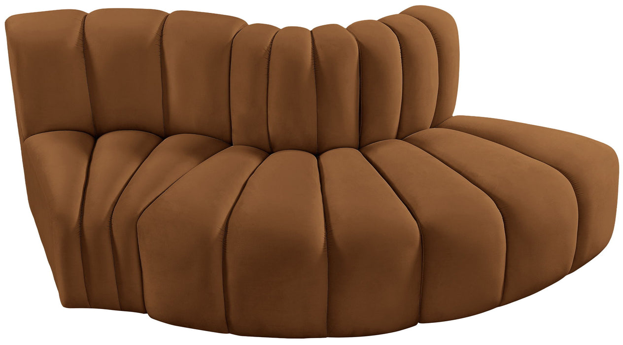 Arc - Velvet 3 Piece Modular Sofa - Saddle - Simple Home Plus
