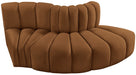 Arc - Velvet 3 Piece Modular Sofa - Saddle - Simple Home Plus