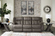 First Base - Gunmetal - Reclining Sofa - Simple Home Plus