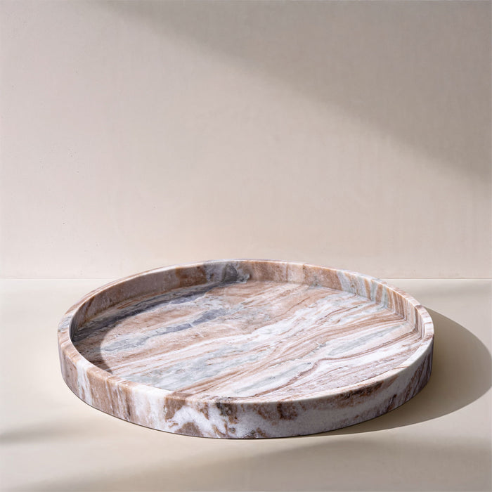 Barletta - Marble Round Tray - Simple Home Plus