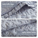 Linwood - Queen 3 Piece Ruffle Printed Quilt Set - Blue - Simple Home Plus