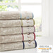Serene - Jacquard 6 Piece Towel Set - Navy - Simple Home Plus