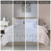 Raina - Metallic Printed Comforter Set - White / Silver - Simple Home Plus
