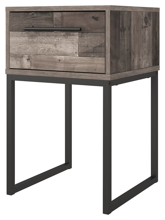 Neilsville - Black / Gray - One Drawer Night Stand - Simple Home Plus