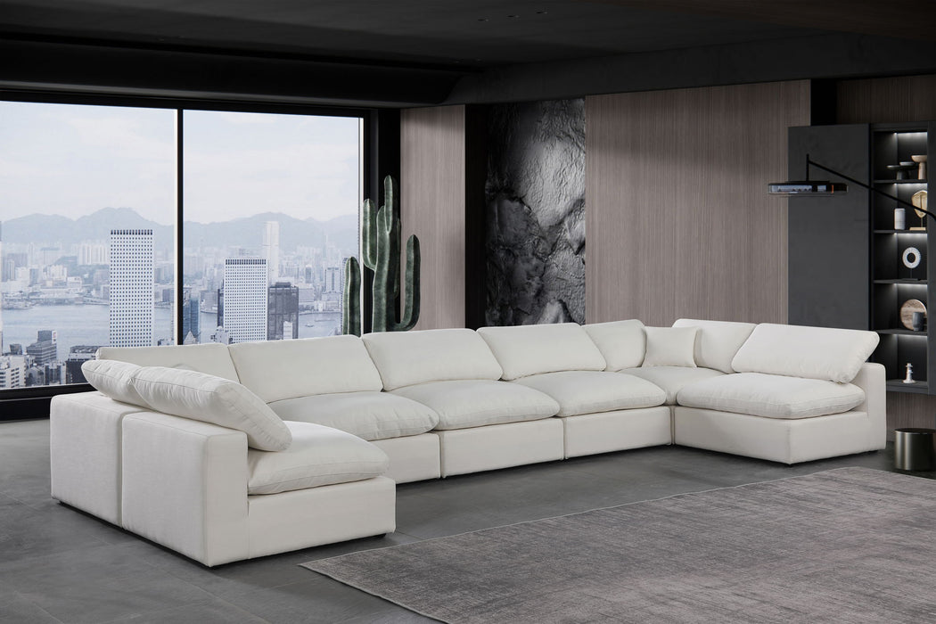 Comfy - 7 Piece Linen Modular Armless Sectional - Simple Home Plus