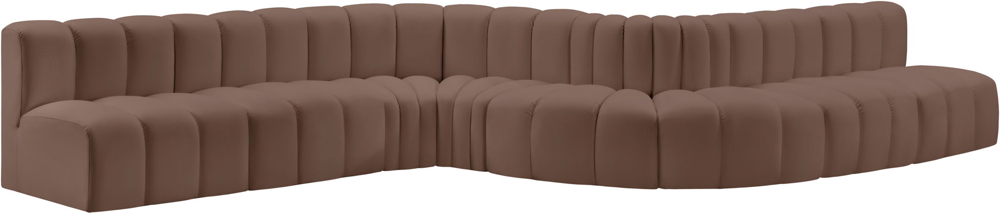 Arc - Faux Leather 8 Piece Curved Modular Sofa - Simple Home Plus