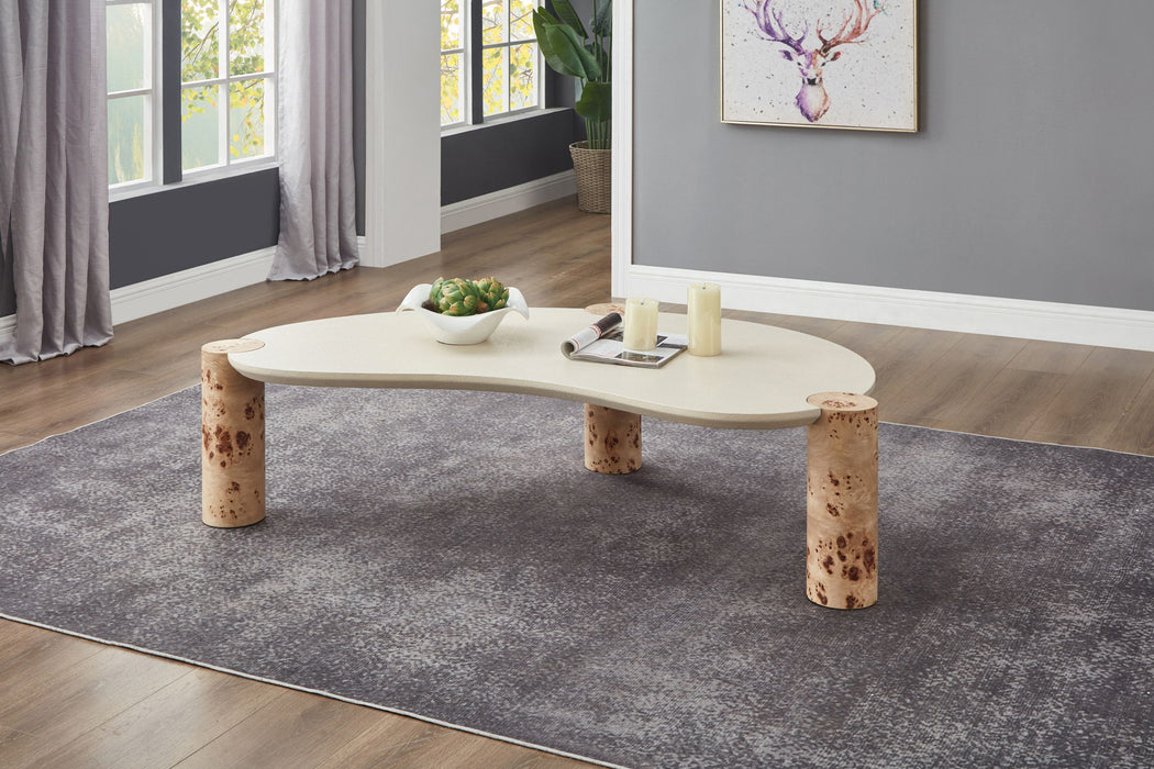 Thor - Burl Wood Coffee Table - Natural - Simple Home Plus